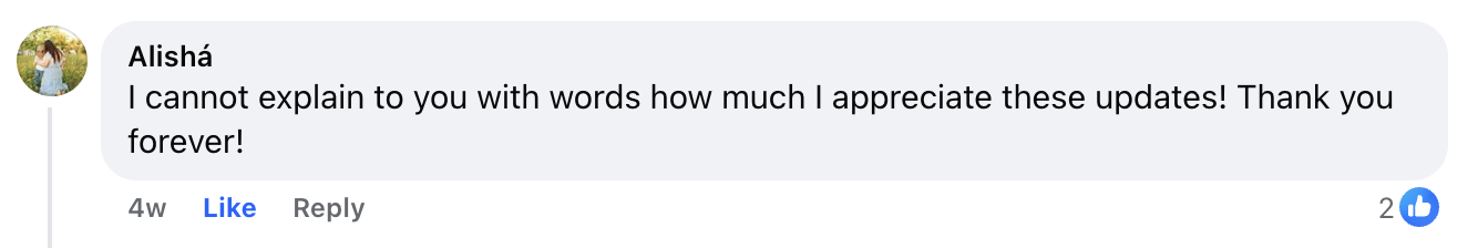 Testimonial from Alishá